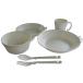 si- Moss pra Q one person for table wear set 6 point set white 