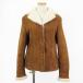  pure li.melinoPURELY MERINO mouton jacket sheepskin sheep leather reverse side boa tea Brown S outer IBO38 lady's 