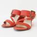  Diana DIANA strap sandals mules belt Wedge sole suede leather coral pink M 23-23.5cm shoes lady's 