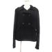 diesel DIESEL pea coat jacket melt n lining dot border sleeve material switch wool . black black L #SM1 lady's 