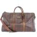  Polo Ralph Lauren Boston bag shoulder hand 2WAY check canvas leather red tea red Brown bag #SM1 men's 