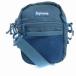  Supreme SUPREME 17SS Small shoulder bag Mini сумка на плечо наклонный .. Zip открытие и закрытие Logo синий голубой сумка мужской 