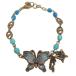  Anna Sui ANNA SUI браслет бабочка узор бисер синий голубой #OOM женский 