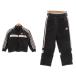  Adidas Kids верх и низ в комплекте выставить джерси жакет брюки линия Zip выше 120 размер чёрный черный белый белый /SX