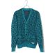 2024AW WACKO MARIA 拾ޥꥢ LEOPARD JACQUARD MOHAIR KNIT CARDIGAN 쥪ѡ 㥫 إ ˥å ǥ S BLUE ֥롼
