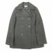  beautiful goods msmsMusMusM melt n pea coat pea coat wool 100% jacket double breast blouson outer garment outer 3 gray 