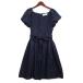 kchu-ru брошь COUTURE BROOCH пуховка рукав точка flair One-piece tuck плиссировать колени длина лента темно-синий темно-синий 40 женский 