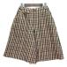  Dux DAKS house проверка широкий юбка-брюки шорты шорты талия резина бежевый 63 Vintage женский 
