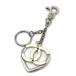  Chanel CHANEL здесь Mark Heart брелок для ключа кольцо для ключей 09C белый серебряный прекрасный товар женский 
