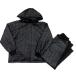 vo-VOO 0st QUILT HOODY EZhe vi - термический стеганый выставить тянуть Parker брюки чёрный черный Q 03 мужской 