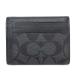  Coach COACH signature футляр для карточек ID чехол для пропуска F75027 серый черный мужской женский 