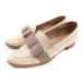  Diana DIANA flat ribbon opera shoes shrink enamel 24cm beige 230915E lady's 