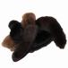  No-brand пелерина 6 позиций комплект muffler натуральный мех чай Brown чёрный черный /FF #GY99 женский 