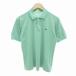  Lacoste LACOSTE CHEMISE Vintage 70s рубашка-поло Logo вышивка wani олень. . короткий рукав 4 зеленый зеленый /HO #GY99 мужской 
