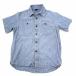  Gap GAP cotton short sleeves Denim shirt car n blur -120cm indigo Kids 