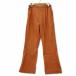 EPSIM резина талия linen Blend tuck брюки L orange женский 