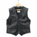  Harley Davidson HARLEY DAVIDSON простой ремень задний кожа лучший натуральная кожа жилет черный 42 (XL) мужской 