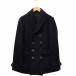 e-ke- M AKM SUPER 100S DOUBLE MELTON SHAWL P COAT super 100S двойной melt n шаль бушлат S BLACK черный C036 мужской 