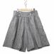  As Know As as know as большой размер лен . полоса flair шорты юбка-брюки серый женский 