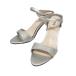 fa Via FABIA high heel sandals mules plain lame heel L silver lady's 