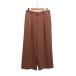  Uniqlo UNIQLOdore-p широкий укороченные брюки одноцветный tuck 221-184834 L чай Brown женский 