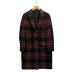  United Arrows UNITED ARROWS HARRIS TWEED Пальто Честерфилд длинный рукав проверка шерсть 1525-139-0572 36 красный красный чёрный черный maru 
