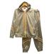  дизель DIESEL выставить джерси капот Zip выше Logo общий рисунок длинный рукав XS серый бежевый orange мужской 