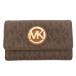  Michael Kors MICHAEL KORS чехол для ключей Logo кольцо для ключей оттенок коричневого #GY99 мужской женский 