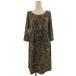  Talbots TALBOTS One-piece колено длина 7 минут рукав flair peiz Lee рисунок стрейч многоцветный S #GY09 женский 