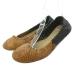  Cole Haan COLE HAAN Flat балетки сетка кожа 5.5 чай Brown чёрный черный /OB #GY09 женский 