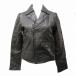  L ELLE beautiful goods rider's jacket blouson Double Rider's ram leather black black 38 approximately M 1230 lady's 