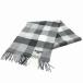 ALPACA111 baby альпака 100% muffler палантин шаль бахрома проверка серый 