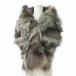 SAGA FURS SaGa мех прекрасный товар серебристая лиса пелерина muffler палантин шаль плечо .. Brown чай 0602 женский 