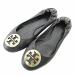  Tory Burch TORY BURCH кожа балет плоская обувь .... туфли-лодочки Logo plate 7 24cm черный чёрный 0612 IBO71 женский 