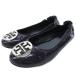  Tory Burch TORY BURCH прекрасный товар эмаль балетки плоская обувь Logo plate фиолетовый лиловый примерно 24cm IBO79