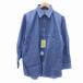  не использовался товар Trussardi TRUSSARDI рубашка Y рубашка хлопок рубашка длинный рукав одноцветный 42-80 синий голубой /YS29 IBO83 мужской 