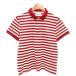  Lacoste LACOSTE прекрасный товар рубашка-поло окантовка короткий рукав M белый белый красный красный /YJ #YHS9 мужской 