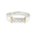  новый товар с отделкой новый такой же превосходный товар Kenzo KENZO K18 SV925 комбинированный кольцо Logo 18 золотой 11 номер серебряный Gold женский мужской *8