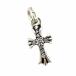  Chrome Hearts CHROME HEARTS CRS BBYFAT P DMN baby fato Cross очарование pave бриллиант подвеска с цепью 925 серебряный *AA