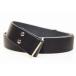 20/80 TOCHIGI LEATHER TAPE BELT WITH BRASS NARROW BUCKLE Tochigi кожа лента ремень черный [ бренд б/у одежда bektoru]*^#250806me