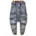 e-ef артефакт A.F ARTEFACT DENIM STRECH SARROUEL EASY SIZE2 ag-8031 Denim стрейч обезьяна L легкий брюки Indy 