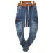 A.F ARTEFACT VINTAGE DENIM CARGO SAROUEL SKINNY SIZE2 Vintage Denim cargo обезьяна L обтягивающий голубой *251018 мужской 