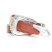 TORY 3-PIECE SILVER BUCKLE BELTS 3190 размер 32 кожаный ремень петелька серебряный пряжка Brown чай цвет [ бренд б/у одежда bektoru]*^26