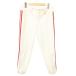  Descente DESCENTE 90s Vintage VINTAGE брюки джерси линия Zip fly O примерно XL размер слоновая кость красный красный мужской 