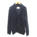  in износ toINHERIT шерсть вязаный кардиган длинный рукав одноцветный толстый M размер темно-синий темно-синий мужской 