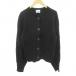 sin Zone Shinzone ребра кардиган длинный рукав короткий одноцветный тонкий свободный размер чёрный черный мужской 