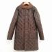  Lavenham LAVENHAM стеганое полотно длинное пальто жакет 36 Brown женский 