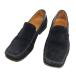  Hirofu HIROFU замша Loafer туфли без застежки кожа обувь 23cm темно-синий женский 