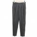  зеленый этикетка сирень расческа ng United Arrows лен style .. конические брюки 2 tuck лодыжка длина 36 S соответствует уголь 