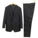  Donna Karan New York DKNY полоса одиночный 1B костюм выставить жакет слаксы 40 / 32 черный мужской 